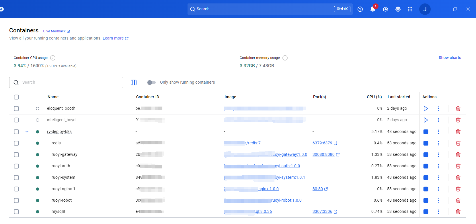 Docker Dashboard